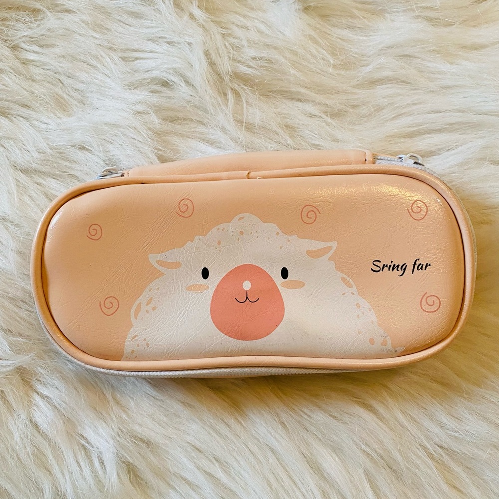 Pink pencil pouch